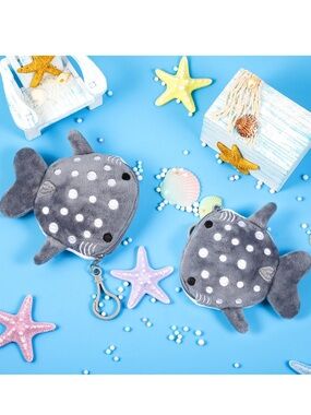 Whale Shark Change Purse - Grey
